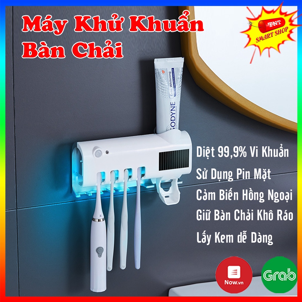 Máy Khử Khuẩn Tiệt Trùng Bàn Chải Bằng Tia UV- Giá Treo Bàn Chải Khử Trùng Sạch 99% Vi Khuẩn, An Toàn Thông Minh