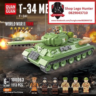 Army WWII Xe Tank T 34 huyền thoại của Hồng Quân Liên Xô Quan Guan 100063
