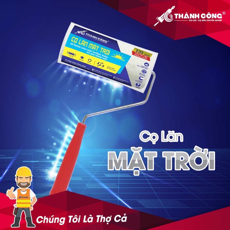 Cọ lăn mặt trời, cây lăn chống thấm tàu thuyền, con lăn sơn composite, rulo lăn chống thấm, nguyên liệu ngoại nhập