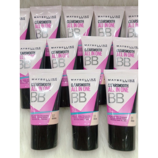 Dưỡng Da Trang Điểm B.B Cream Khoáng Chất 8 Trong 1 Maybelline Clear Smooth SPF21 PA+++ (18ml