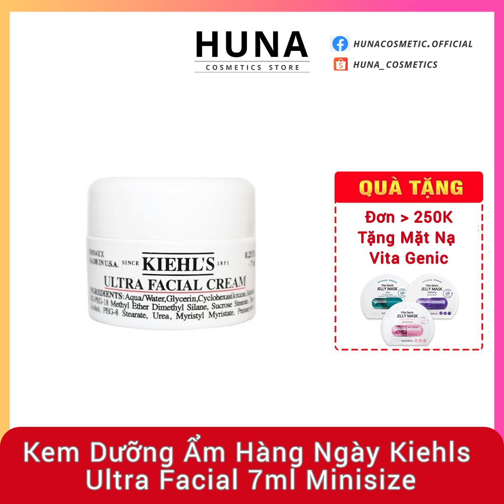 [Mã COS1904 giảm 8% đơn 300K] [AUTH] KEM DƯỠNG ẨM HÀNG NGÀY KIEHLS ULTRA FACIAL 7ML MINISIZE