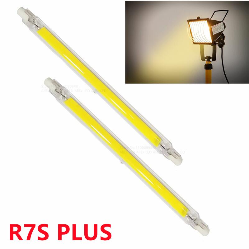 LED R7S Ống Kính COB Bóng Đèn 78MM 118MM Công Suất Cao R7S Đèn Ngô J78 J118 Thay Thế Đèn Halogen 50W