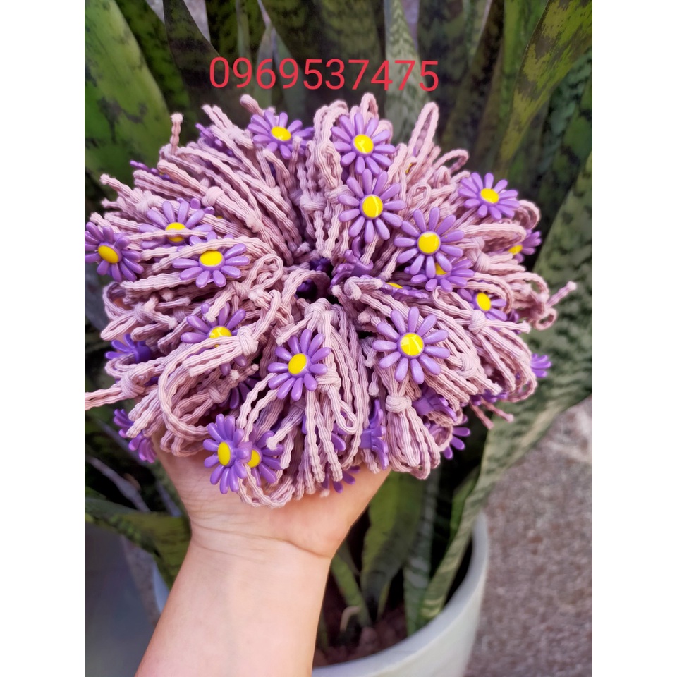 Sỉ 100 Dây Cột Tóc Hoa Cúc Phong Cách Hàn Quốc Siêu Dễ Thương