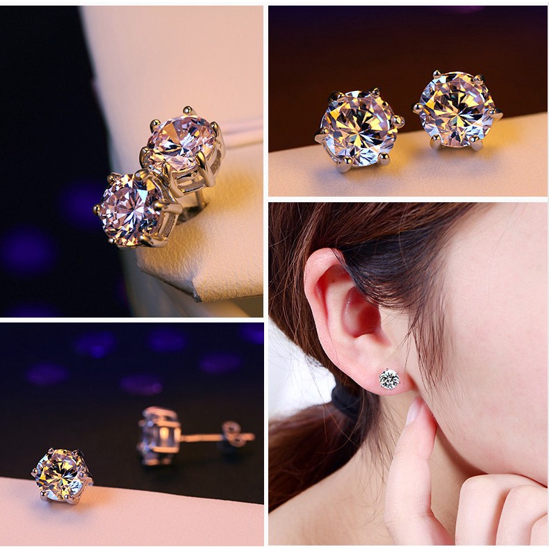 Khuyên tai bạc 925 kiểu Hàn Quốc đáng yêu cho nữ