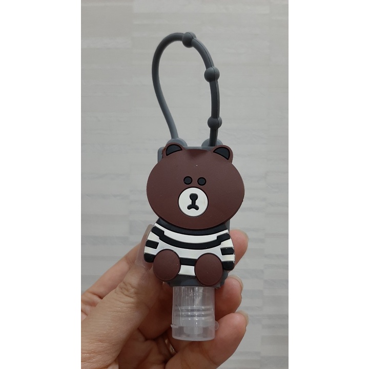 Chai Rỗng 30ml Kèm Silicon Hình Động Vật Cute Dùng Chiết Nước Rửa Tay