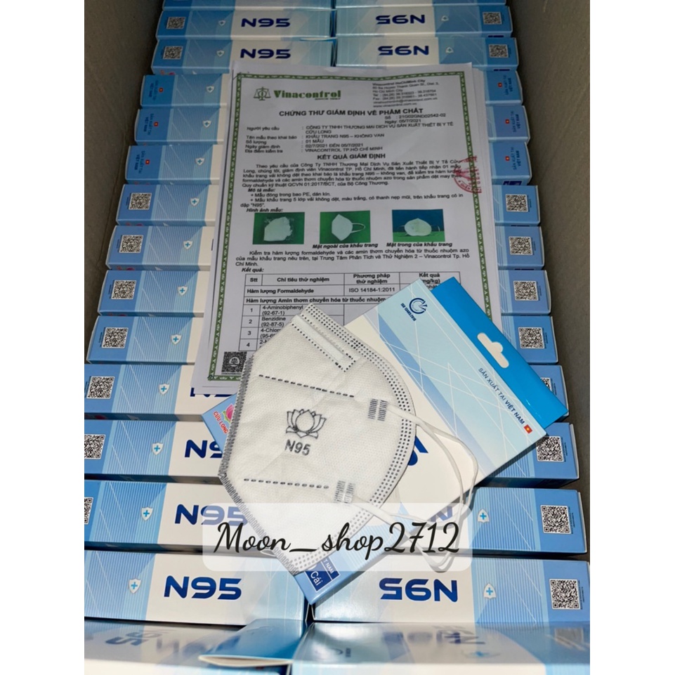 khẩu trang n95 k van than hoạt tính cửu long (1hộp 10 cái)