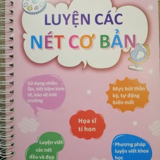 Vở luyện các nét cơ bản kèm bút tự xóa