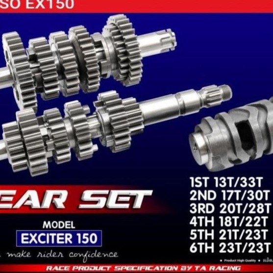 bộ nhông số đấu TA Racing 6 số cho xe Exciter 135 5s, 150