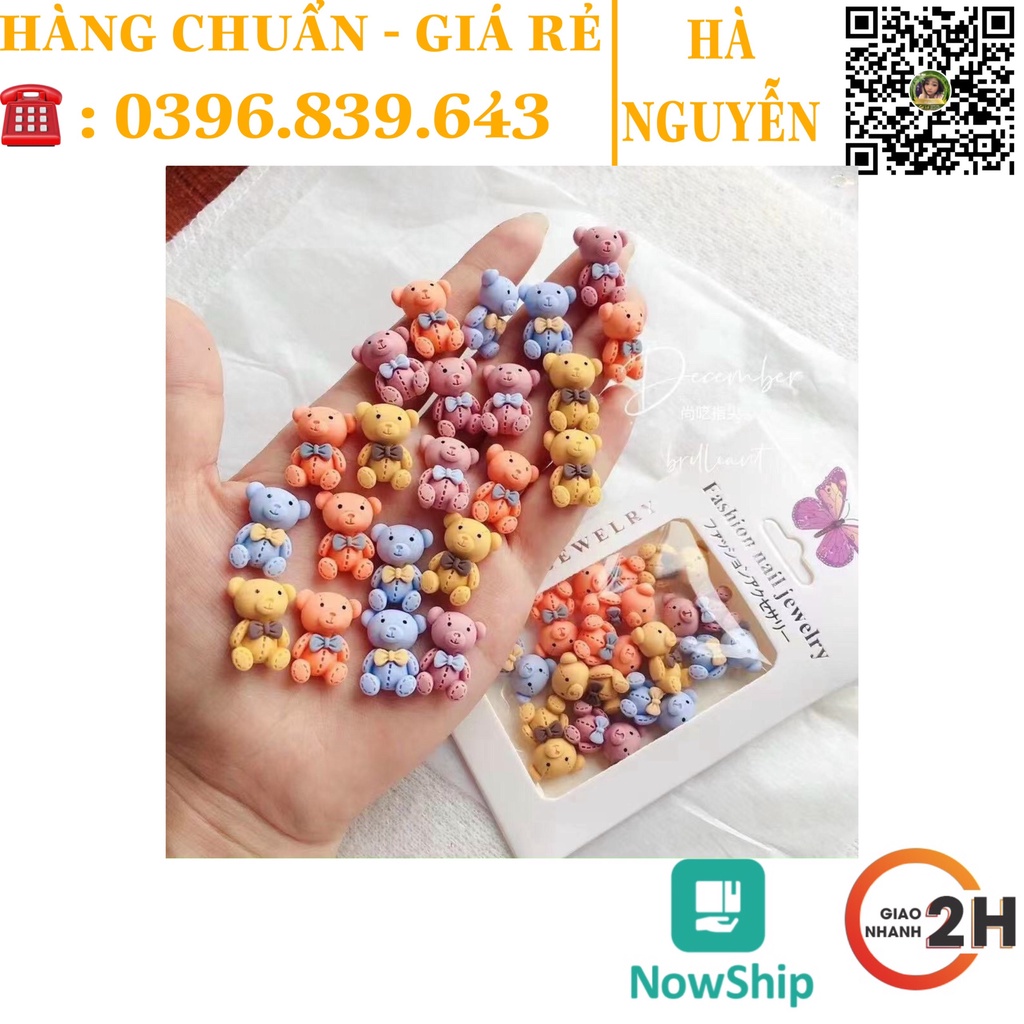 Set Charm Hoạt Hình, Charm Kẹo Mút, Charm Nơ - Charm gắn Móng Cute