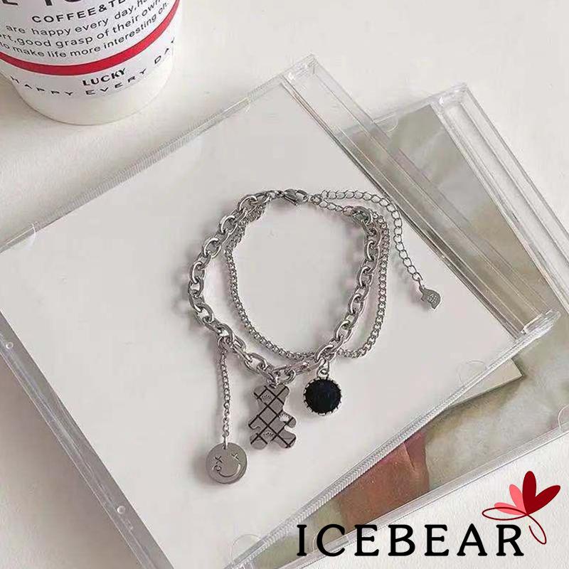 Vòng cổ hai lớp mặt hình mặt cười đơn giản cho nữ