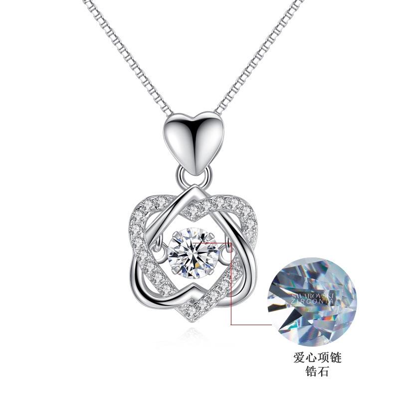 Vòng cổ Mặt Trái Tim Khắc Chữ