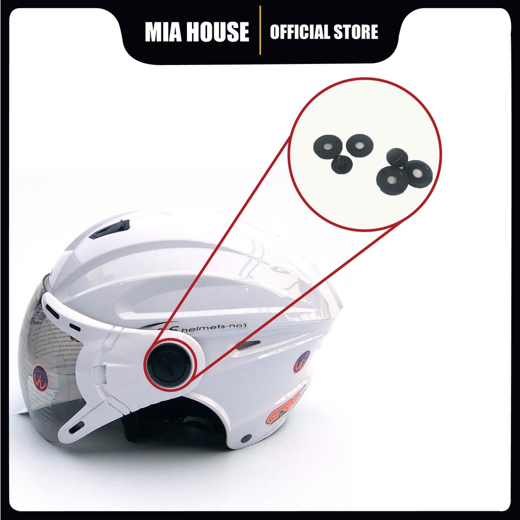 Ốc vít nhựa gắn kính mũ bảo hiểm