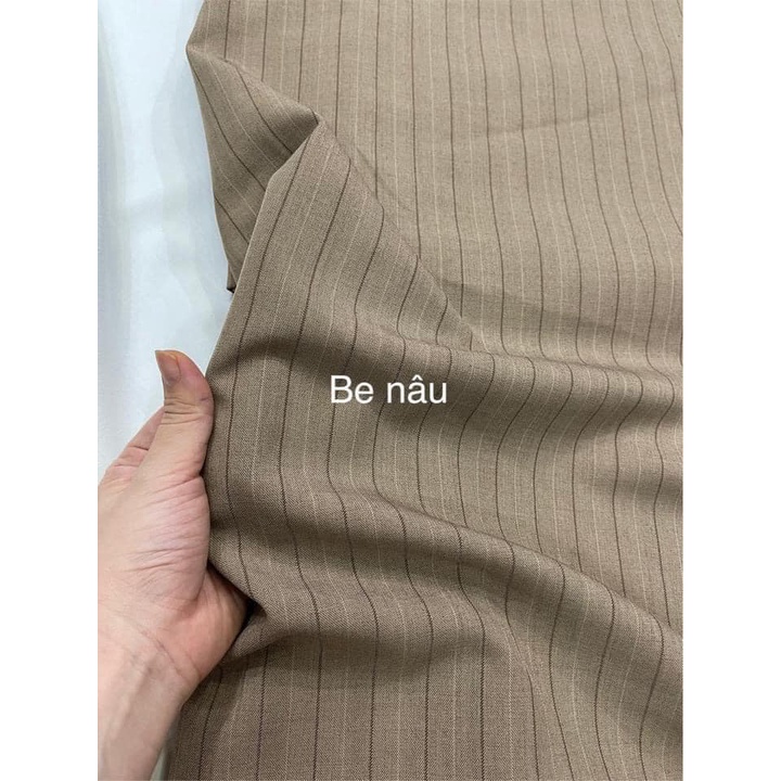 Vải tếch kẻ đôi sịn sò