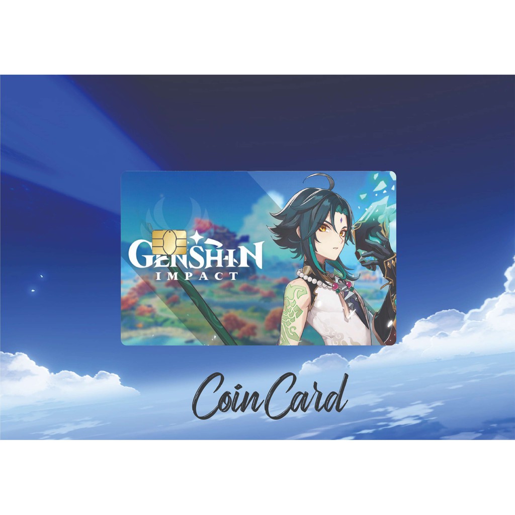 GENSHIN IMPACT  Xiao  (Sticker / Miếng dán Thẻ ATM, Thẻ Ghi nợ, Tín dụng)  | Dán thẻ ATM CoinCard