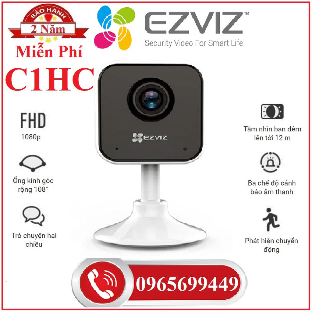 Camera Wifi Không Dây Góc Siêu Rộng Ezviz C1HC Full HD 1080p , Ezviz C2C HD 720P, Ezviz C1C-B - Hàng Chính Hãng | BigBuy360 - bigbuy360.vn