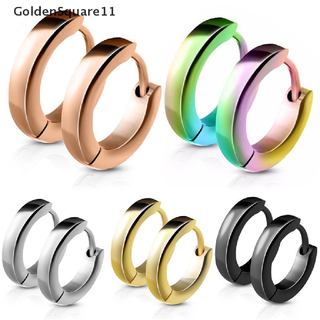 Bông Tai Dạng Kẹp Bằng Thép Không Gỉ Phong Cách Punk Goldsquare11