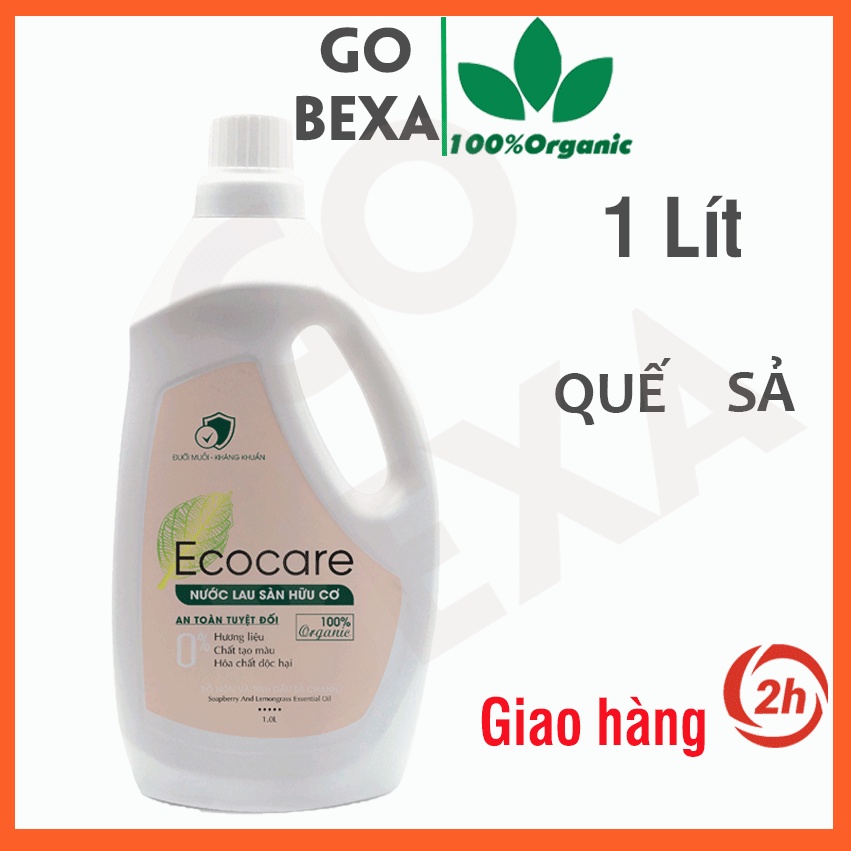 Nước lau sàn Ecocare bồ hòn tinh dầu thiên nhiên đuổi muỗi chai 1 Lít