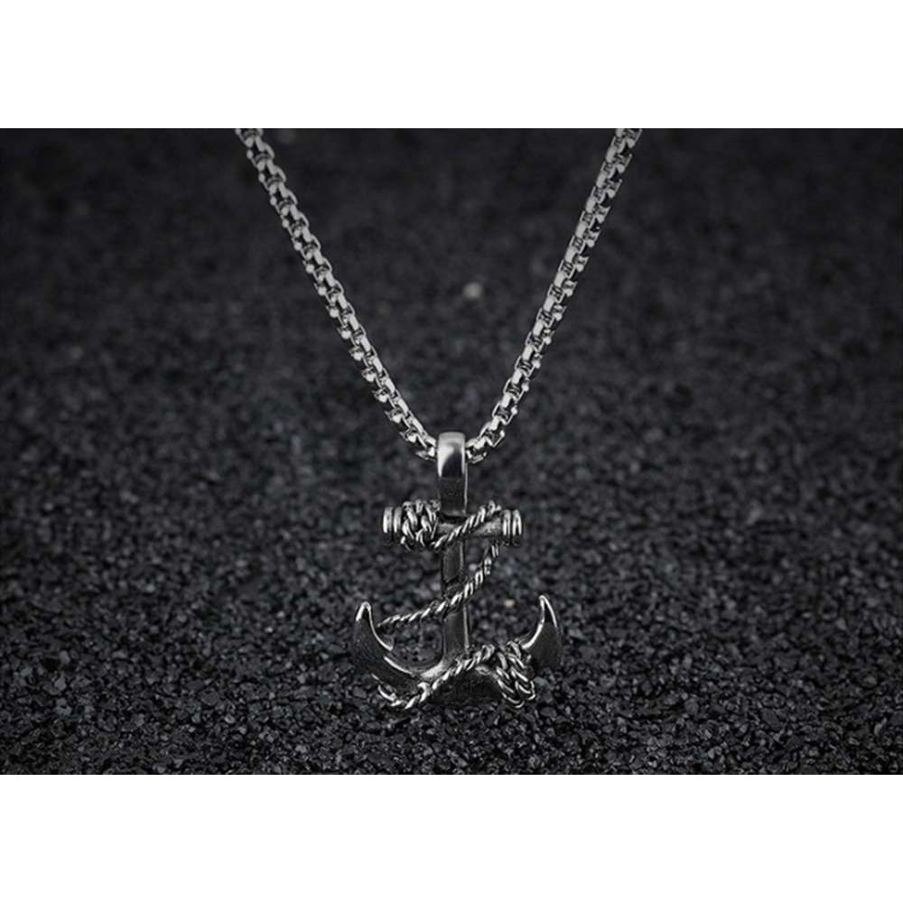 Vòng cổ Thép Titan Mặt Hình Mỏ Neo xc013