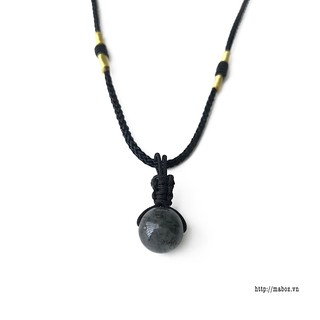 Dây chuyền STONECK đá Thạch anh Tóc xanh đen