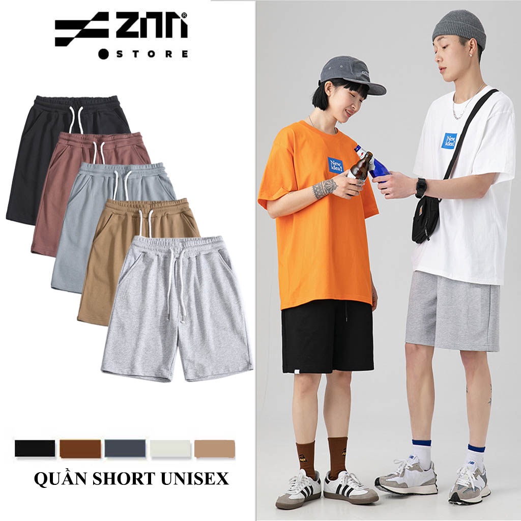 Quần Short Nỉ Zinti Unisex Dây Rút Màu Sắc Basic QS01 | BigBuy360 - bigbuy360.vn