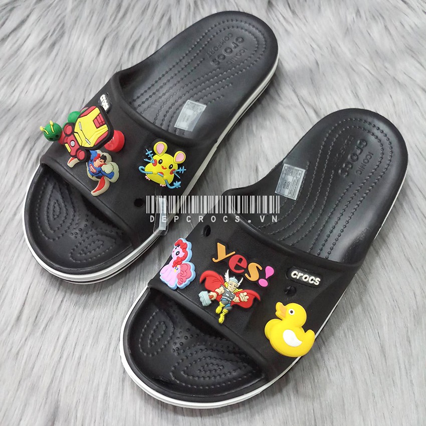 Dép quai ngang crocs baya nam nữ tặng kèm jibbitz, dép crocs quai ngang giá rẻ, dép lê cross - Crocs house