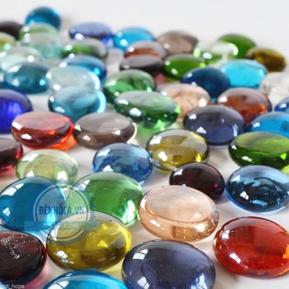 Sỏi thủy tinh 100g trang trí bể cá mini