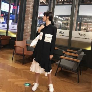 Order _ đầm sơ mi bèo tầng