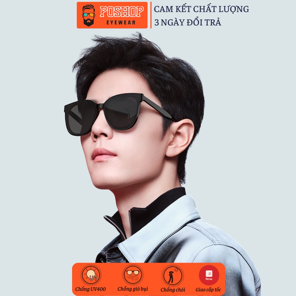 Kính mát nam nữ POSHOP gọng mắt vuông chống tia UV màu sắc hot trend thời trang dễ đeo 5043