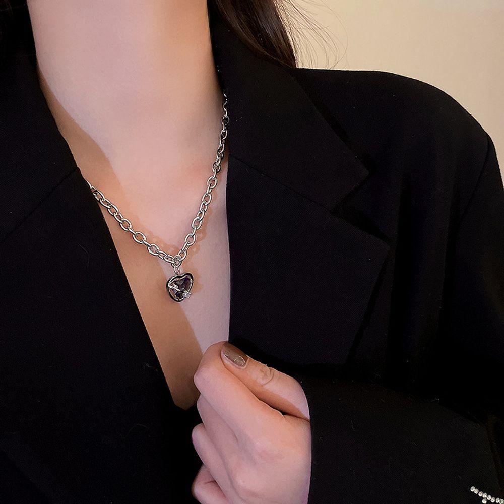 AROMA Vòng cổ Bằng Thép Không Gỉ Phong Cách Hàn Quốc Thời Trang Cho Nữ Y2K Y2K