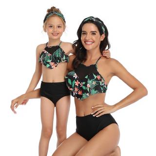 Bộ Bikini 2 Mảnh Phong Cách Boho Cho Mẹ Và Bé