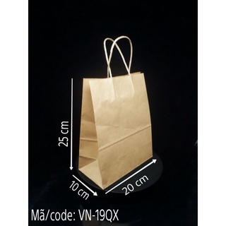 100 túi giấy có quai xách 20× 10× 25cm