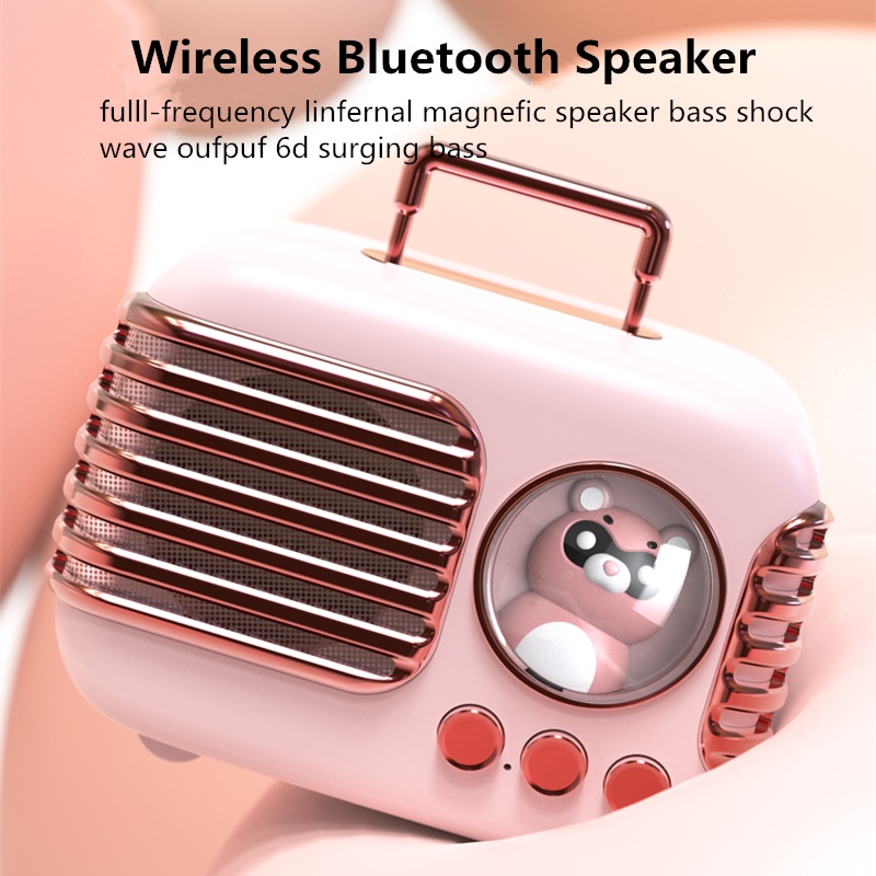 Loa Bluetooth Không Dây Nhỏ Gọn Hình Thú Cưng Nhiều Màu Dễ Thương