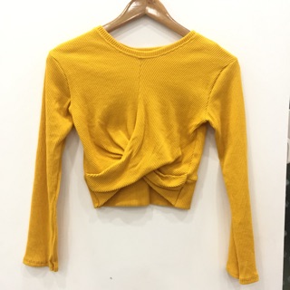 Áo tay dài croptop xoắn eo Ngọc Trinh siêu đẹp_Kèm Video