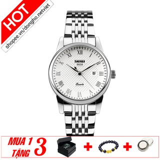 Đồng hồ nam chính hãng dây thép chống gỉ SKMEI thiết kế classic chốc nước chống xước tốt  SK019 Đồng hồ Net Việt
