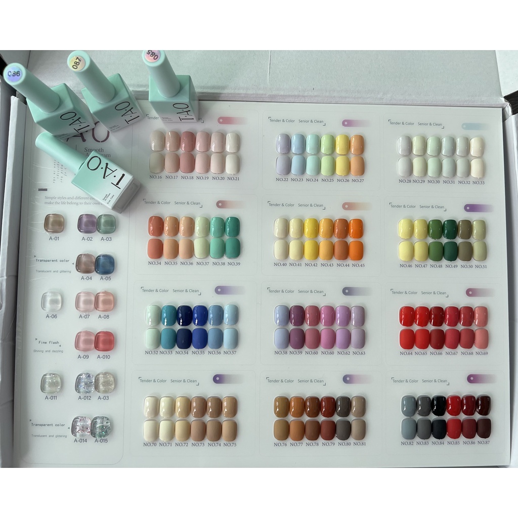 Sơn Gel TAO Sét 87 Màu - Tặng Kèm bảng màu tặng base top