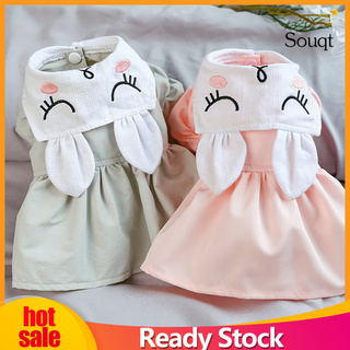 Đầm Cotton Cổ Tai Thỏ Cho Thú Cưng