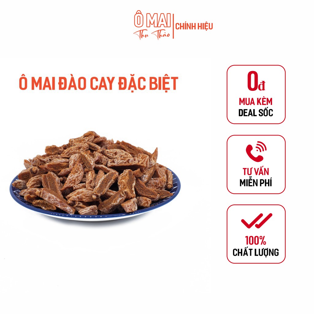 Ô Mai Xí Muội Đào Cay Đặc Biệt Mix 3 Vị Chua - Cay - Ngọt