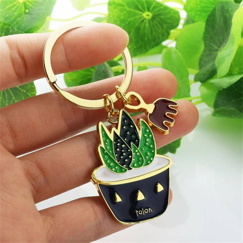 Móc Khóa Kim Loại Hình Cây Xương Rồng Dễ Thương