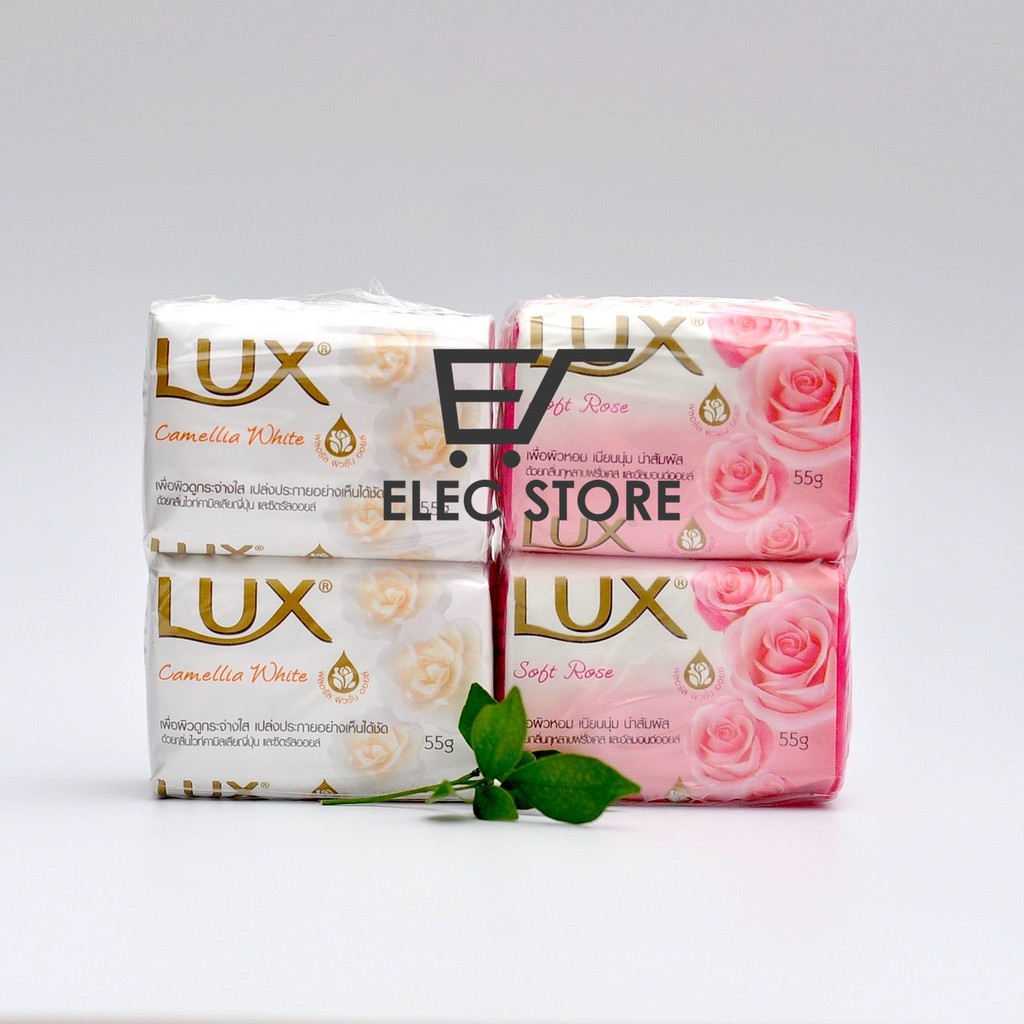 Bộ 4 Bánh Xà Bông LUX Soft Rose Và Camellia White Thái Lan (4x55g)