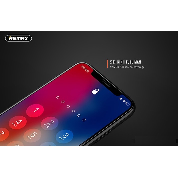 Kính cường lực full màn 9D Remax GL-32 cho iPhone X/Xs/11 Pro Xr/11 XsMax/11 Pro Max (Đen) - Nhất Tín Computer
