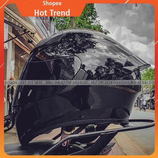 Nón bảo hiểm Fullface ROC 1 kính Royal m138 đen bóng - Mũ fullface đen bóng form AGV cực ngầu