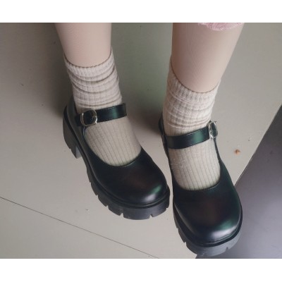 Giày nữ Ulzzang da mềm cá tính có khuy vuông ( ảnh thật ở cuối ) | BigBuy360 - bigbuy360.vn