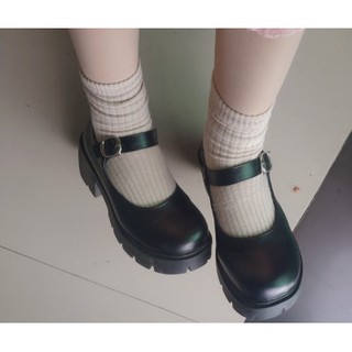 Giày nữ Ulzzang da mềm cá tính có khuy vuông ( ảnh thật ở cuối )