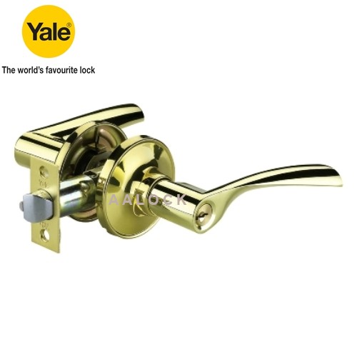Khóa cửa tay gạt Yale VL5377 US3 màu đồng vàng- loại khoá cửa phòng cao cấp- NPP AALock