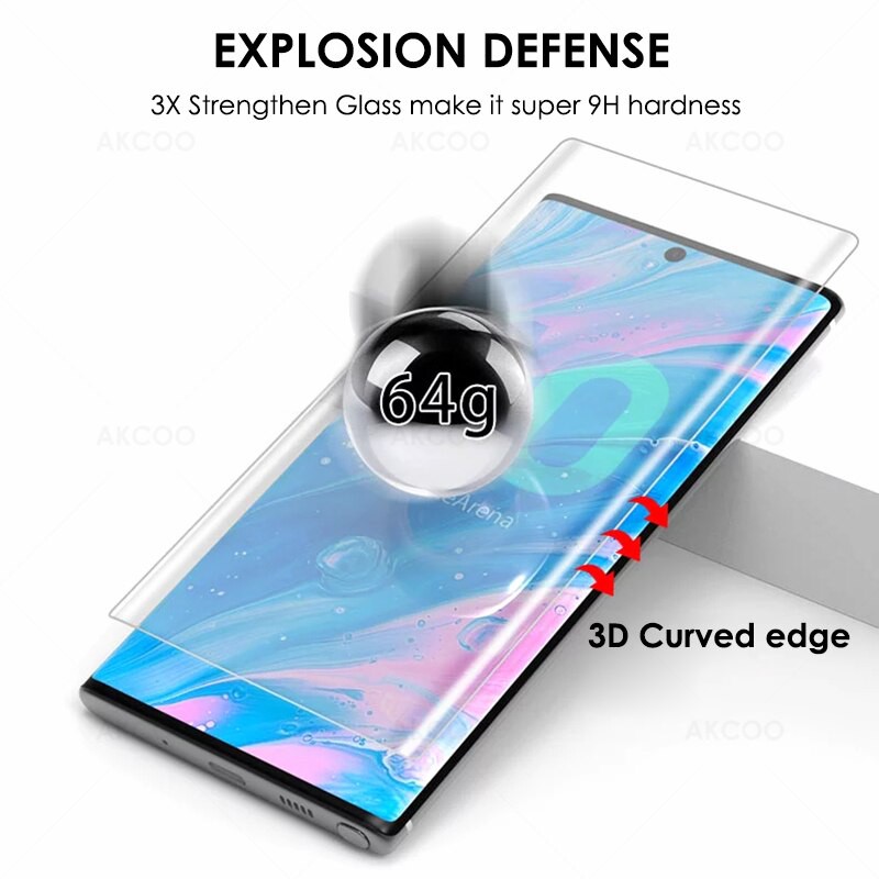 Miếng Dán Kính Cường Lực Cho Samsung Galaxy Note 10 Plus/ Note 10 UV Full Màn Keo Nước