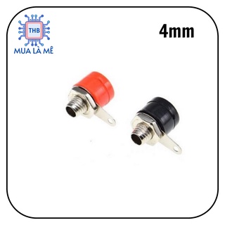 Jack bắp chuối cái 4mm, jack bắp chuối đỏ đen.