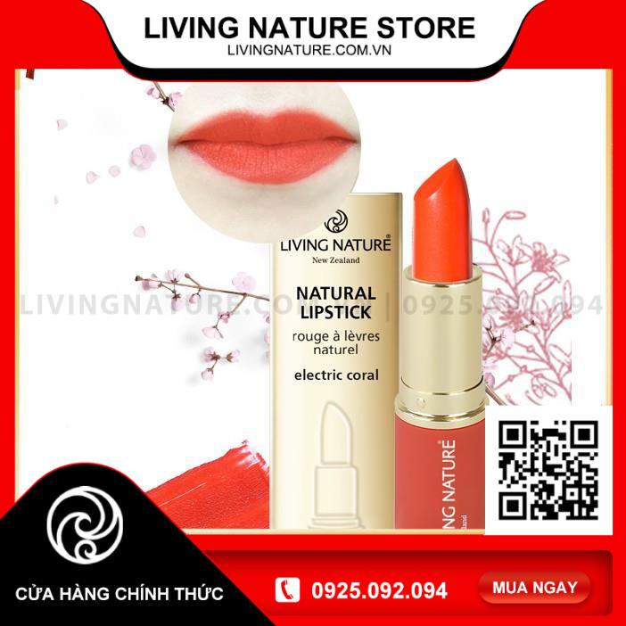 [Official Store] Son môi organic Living Nature Electric Coral 15 – màu cam san hô