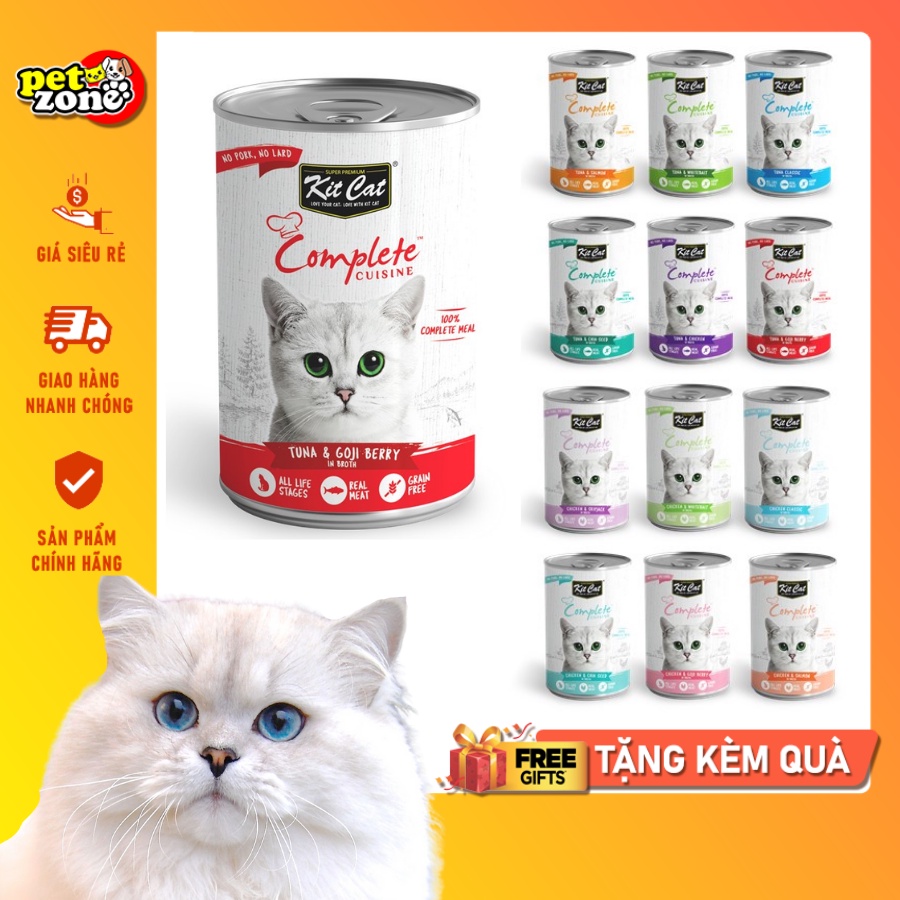 Pate Kit Cat cho mèo - Thức ăn ướt - Thức ăn đóng hộp - Pate KitCat Complete Cuisine - Dạng Lon 150g
