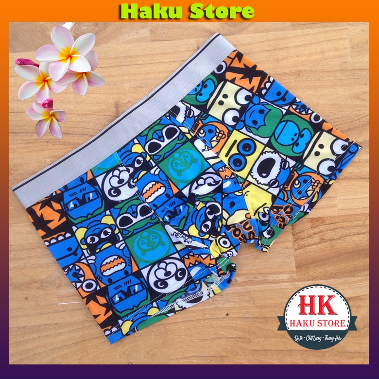 Quần lót nam hoạt hình thun lạnh thoáng mát chất co dãn , Quần quần sịp nam doraemon in hình Cute đáng yêu