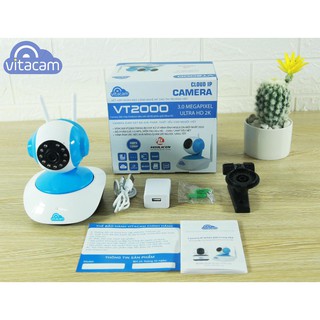 Mua Camera Vitacam IP VT2000 – 3.0Mpx Full HD – Có Hồng Ngoại  Có đám mây  Camera Vitacam trong nhà mới nhất 2020